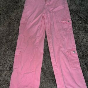 SHEIN Pink Straight Leg Cargo Pants